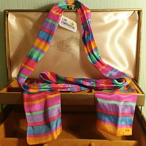 Liz Claiborne Accessories - 🌷VTG🌷Liz Claiborne silk tie/scarf
